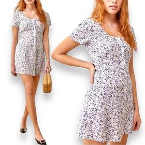 NWT Reformation Margeaux Mini Dress Johanna Size 12
